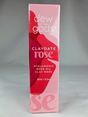Dew of the Gods Claydate Rose Hyaluronic Rose Oil Clay Mask — Pink